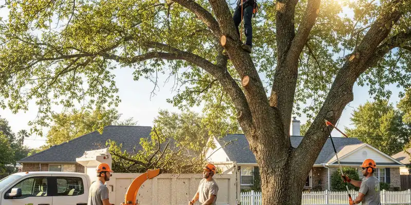 Professional tree service crew in Oklahoma City, OK providing expert tree care and removal