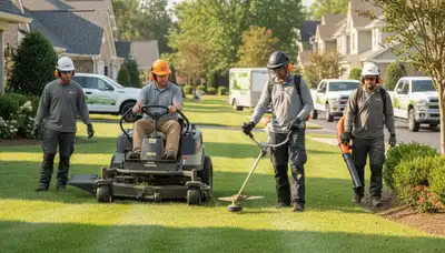 Arbor Tree Care crew providing lawn service in Oklahoma City, OK