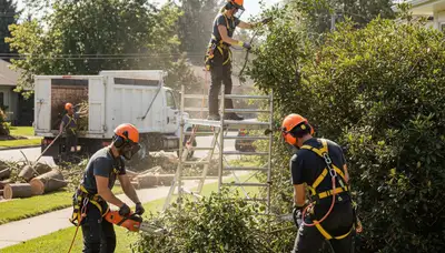 Shrub removal service in Oklahoma City, OK by Arbor Tree Care for overgrown landscape cleanup