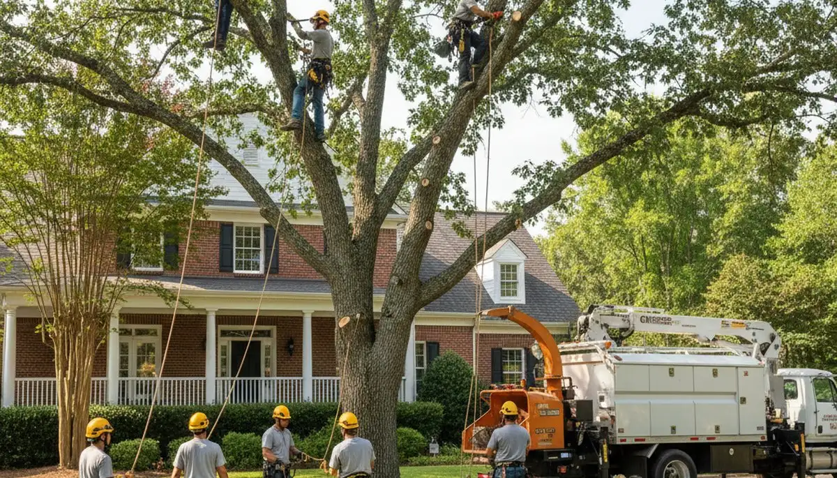 Tree service crew in Oklahoma City, OK providing professional tree care and removal services