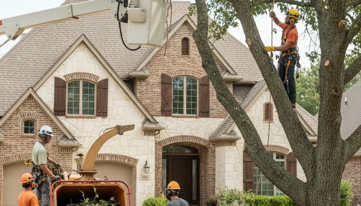 Tree service crew in Oklahoma City, OK performing professional tree care and removal