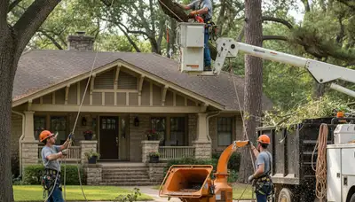 Tree service crew in Oklahoma City, OK providing professional tree care and removal services