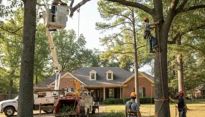 Tree service crew in Oklahoma City, OK providing professional tree trimming and removal