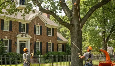 Tree service crew in Oklahoma City, OK providing professional tree care and removal services