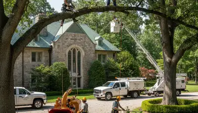 Tree service crew in Oklahoma City, OK providing professional tree care and removal
