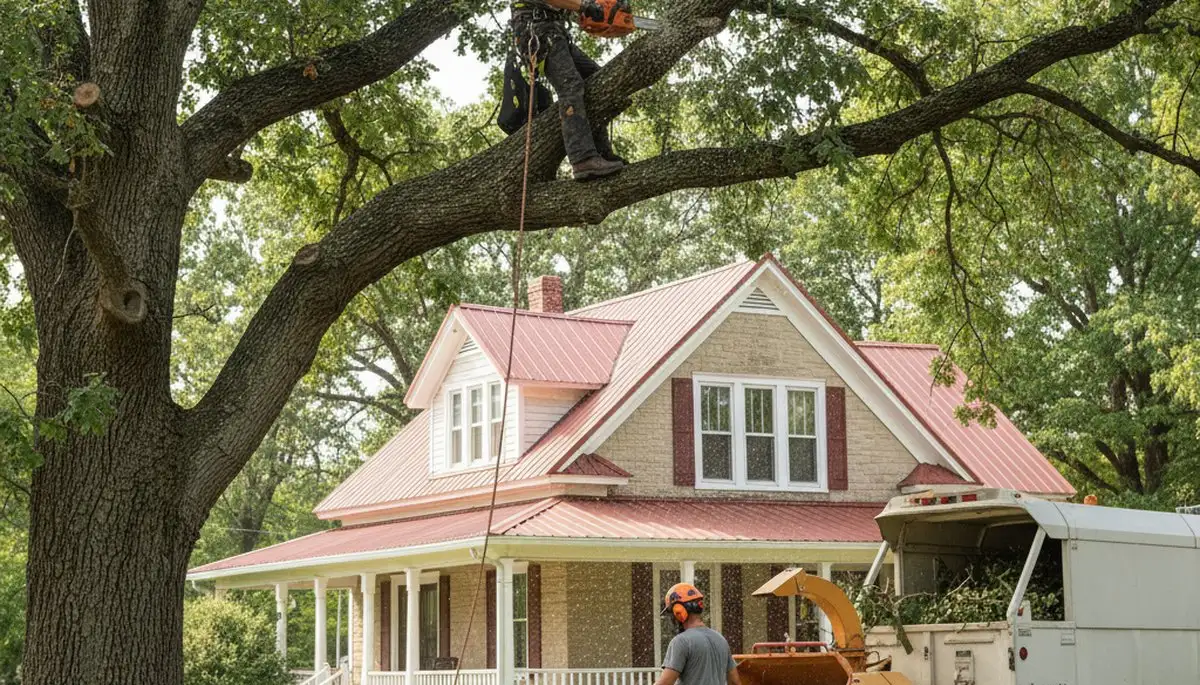 Tree service crew in Oklahoma City, OK performing professional tree trimming and removal