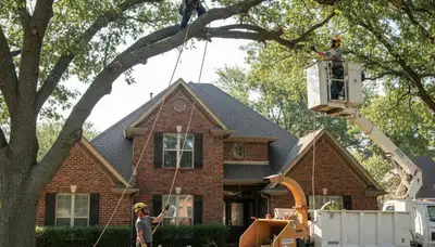 Tree service crew in Oklahoma City, OK providing professional tree care and removal assistance