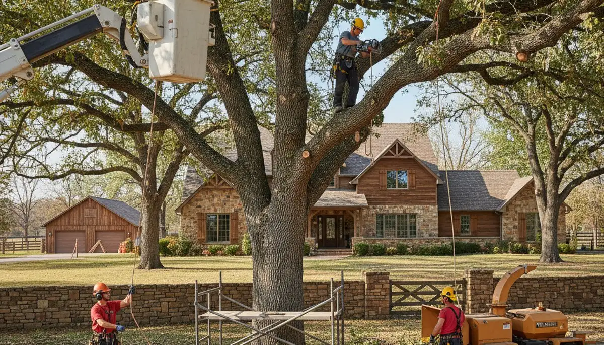 Tree service crew in Oklahoma City, OK providing professional tree care and removal services