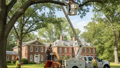 Tree service crew in Oklahoma City, OK performing professional tree care and removal work
