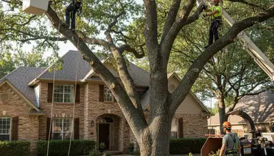 Tree service crew in Oklahoma City, OK providing professional tree care and removal services