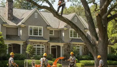 Tree service crew in Oklahoma City, OK performing professional tree care and removal
