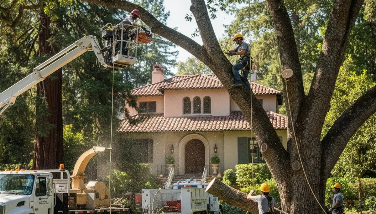 Tree service crew in Oklahoma City, OK performing professional tree trimming and removal