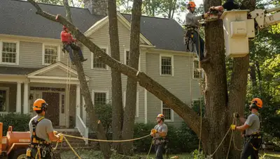 Tree service crew in Oklahoma City, OK providing professional tree trimming and removal