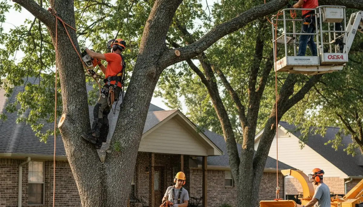Tree service crew in Oklahoma City, OK providing professional tree trimming and removal services