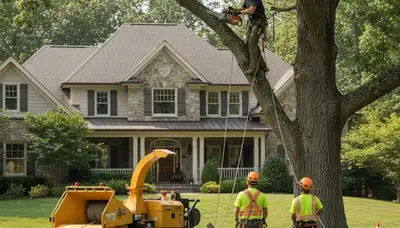 Tree service crew in Oklahoma City, OK providing professional tree care and removal services
