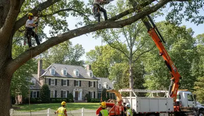 Tree service crew in Oklahoma City, OK providing professional tree care and removal services
